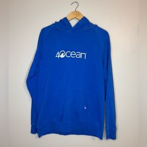 4Ocean Hoodie Sweatshirt Size M Royal Blue 100% Organic Cotton Environmental